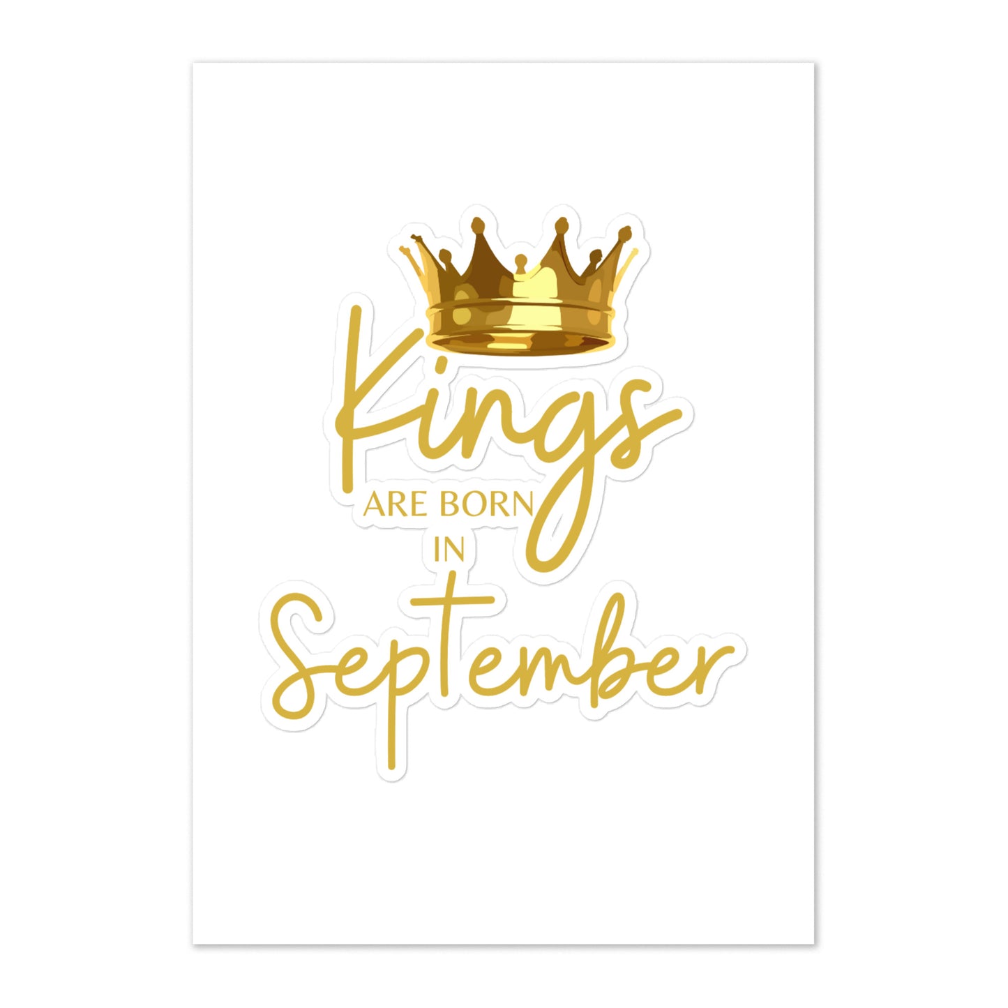 Kings Are Born In September Sticker sheet