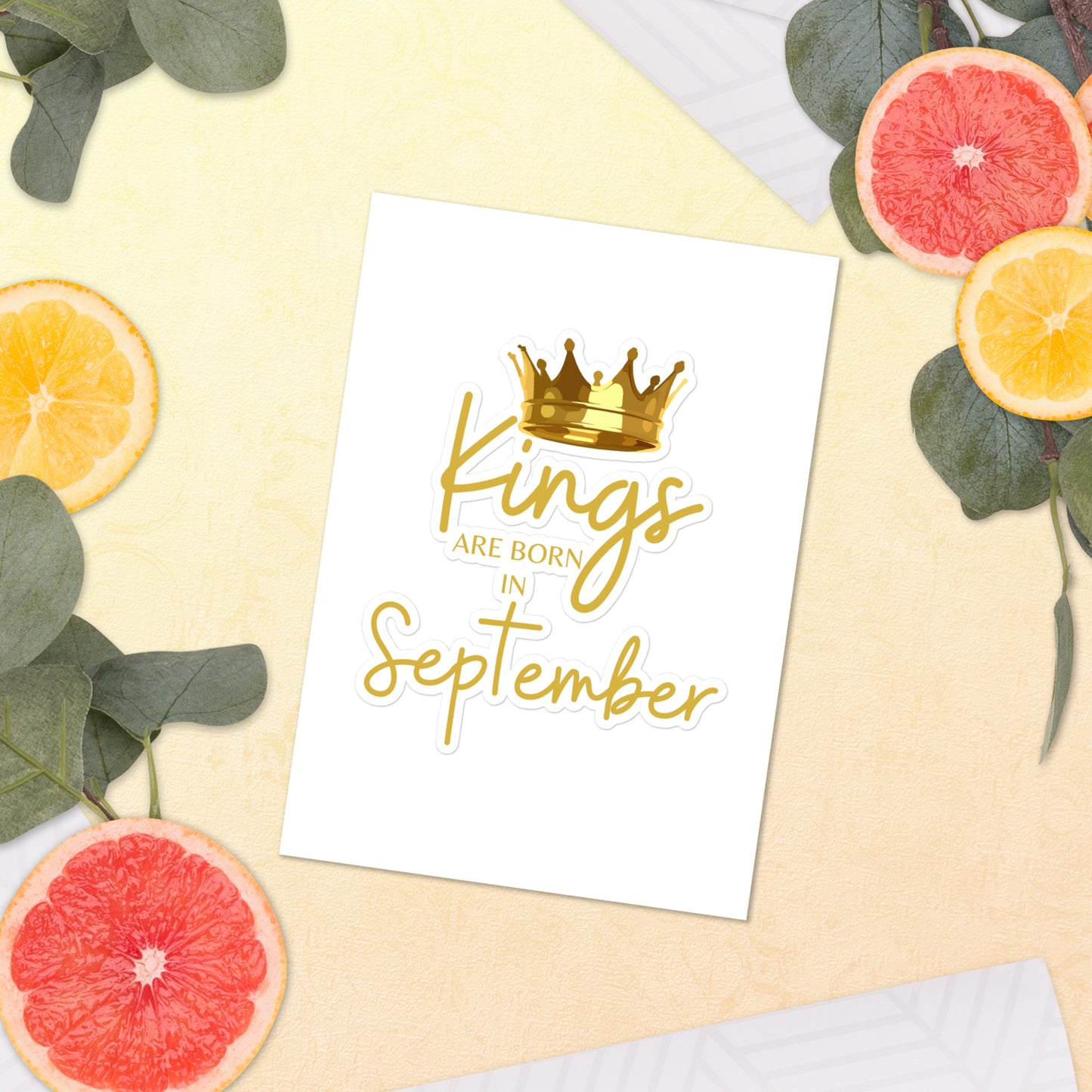 Kings Are Born In September Sticker sheet