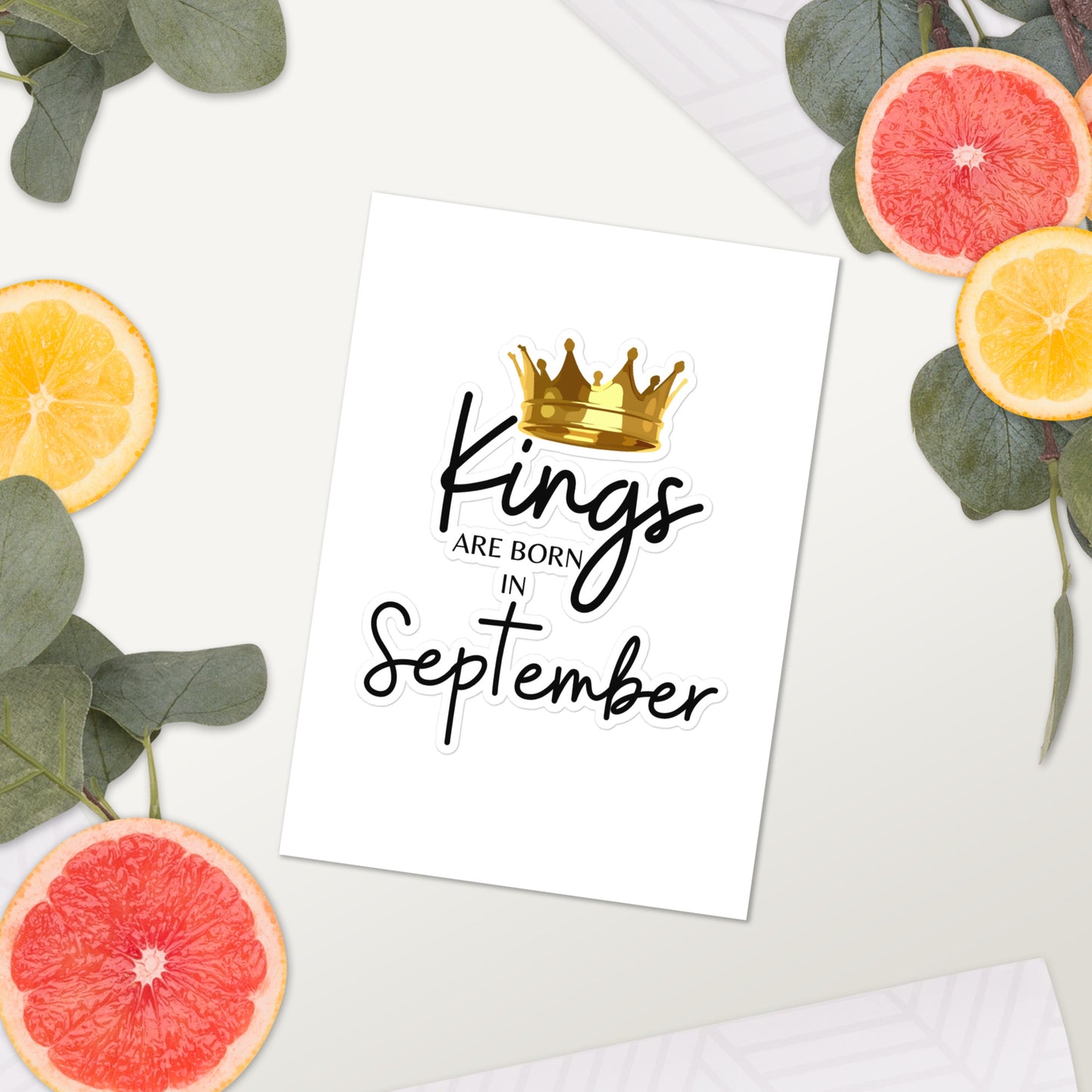 Kings Are Born In September Sticker sheet