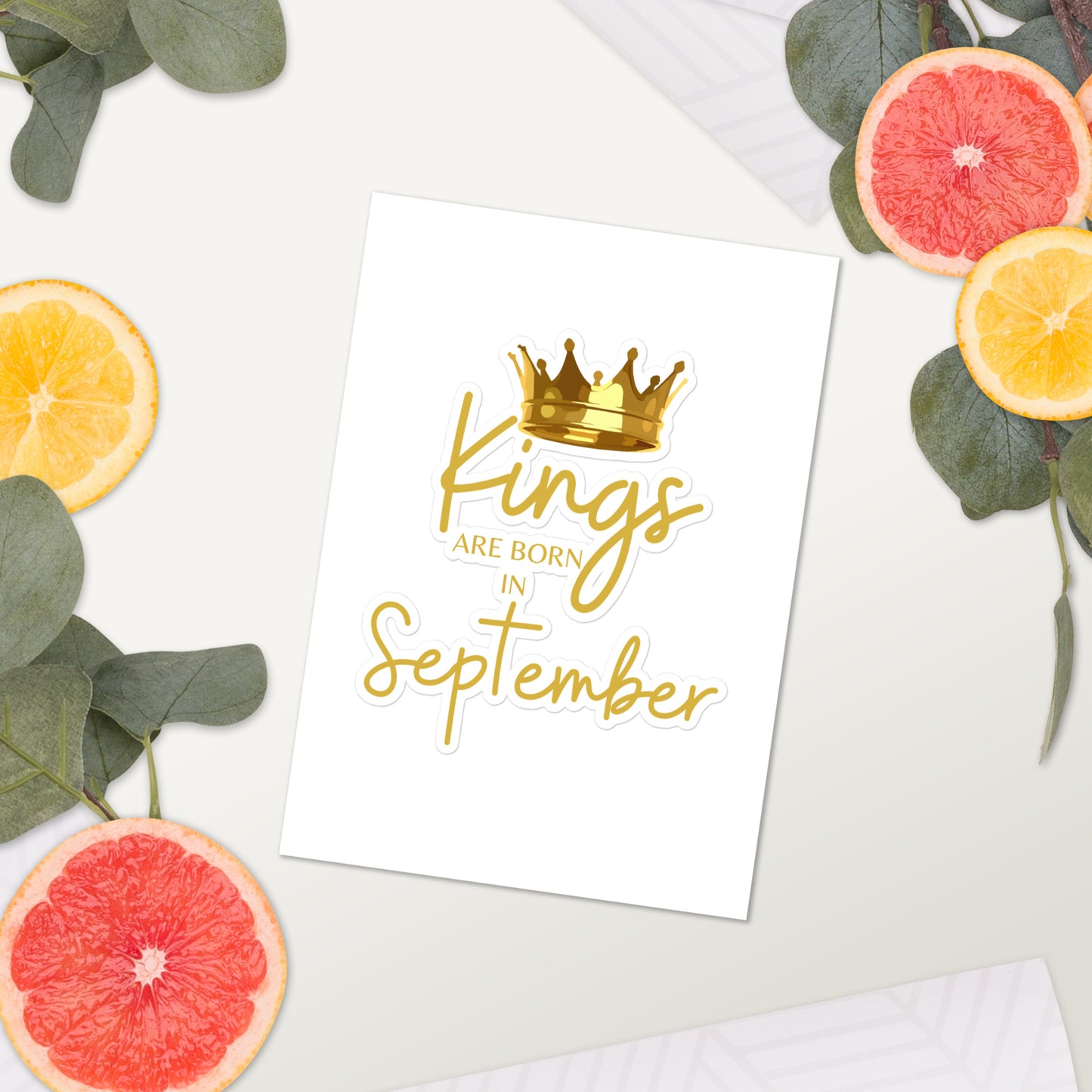 Kings Are Born In September Sticker sheet