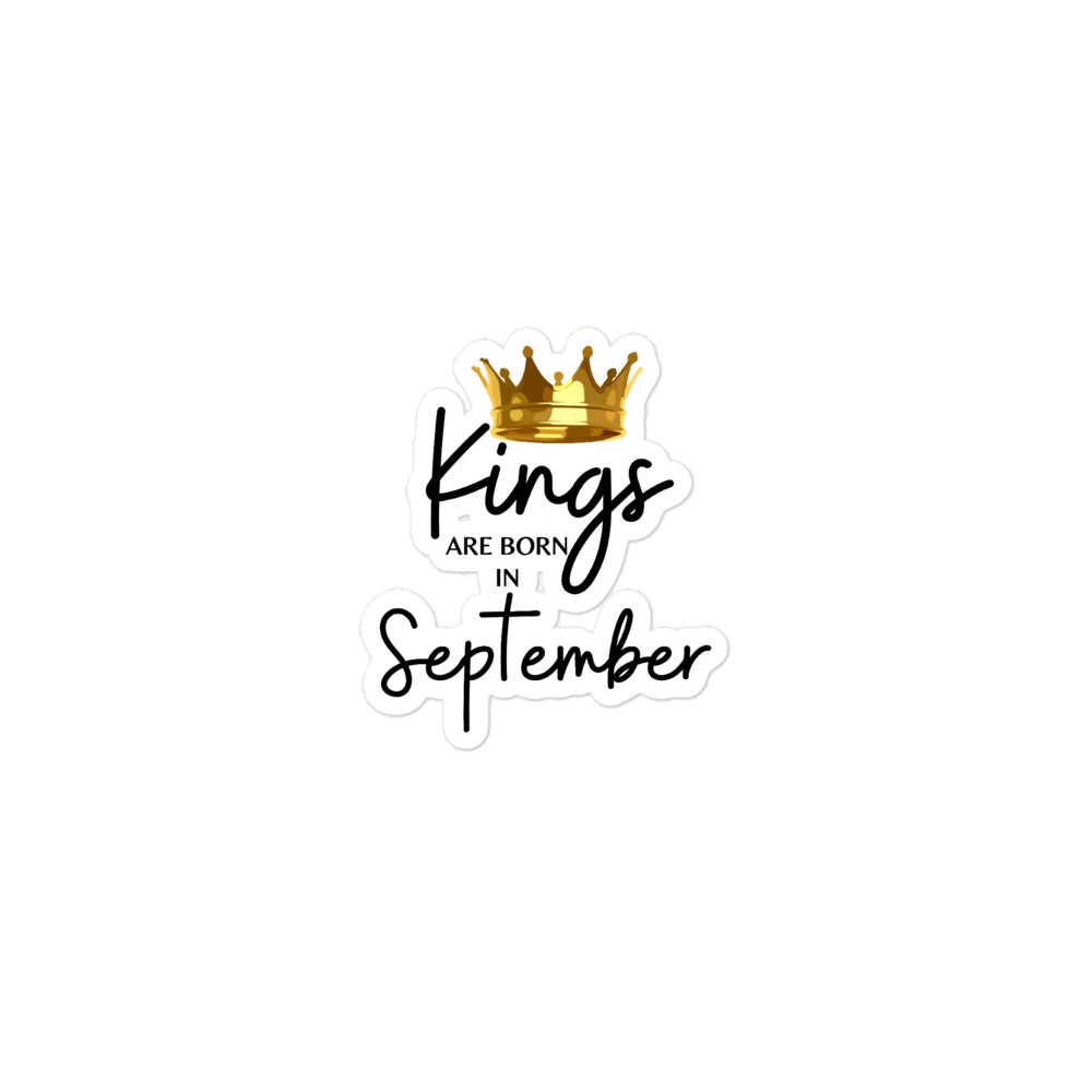 Kings Are Born In September Bubble-free stickers