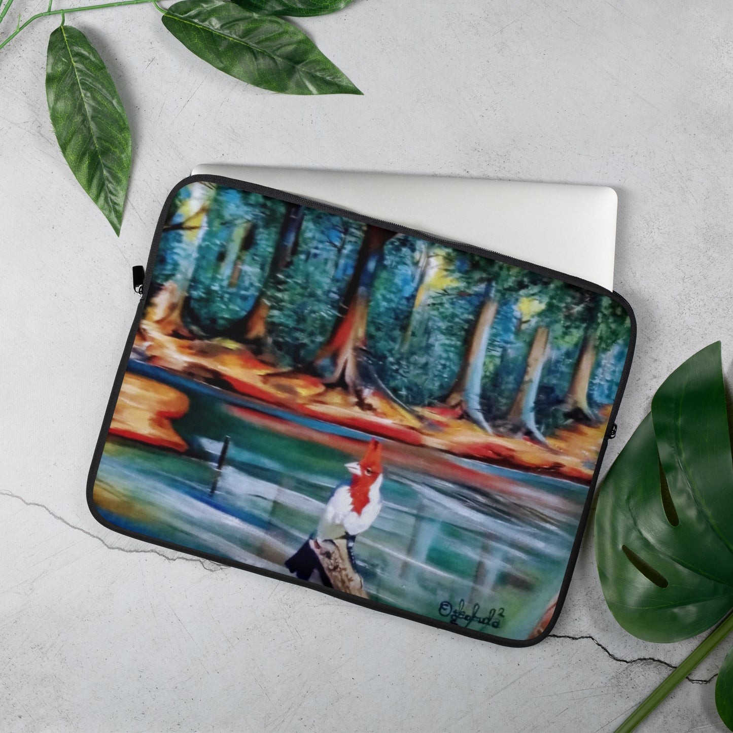 Bird Stream Forest Laptop Sleeve