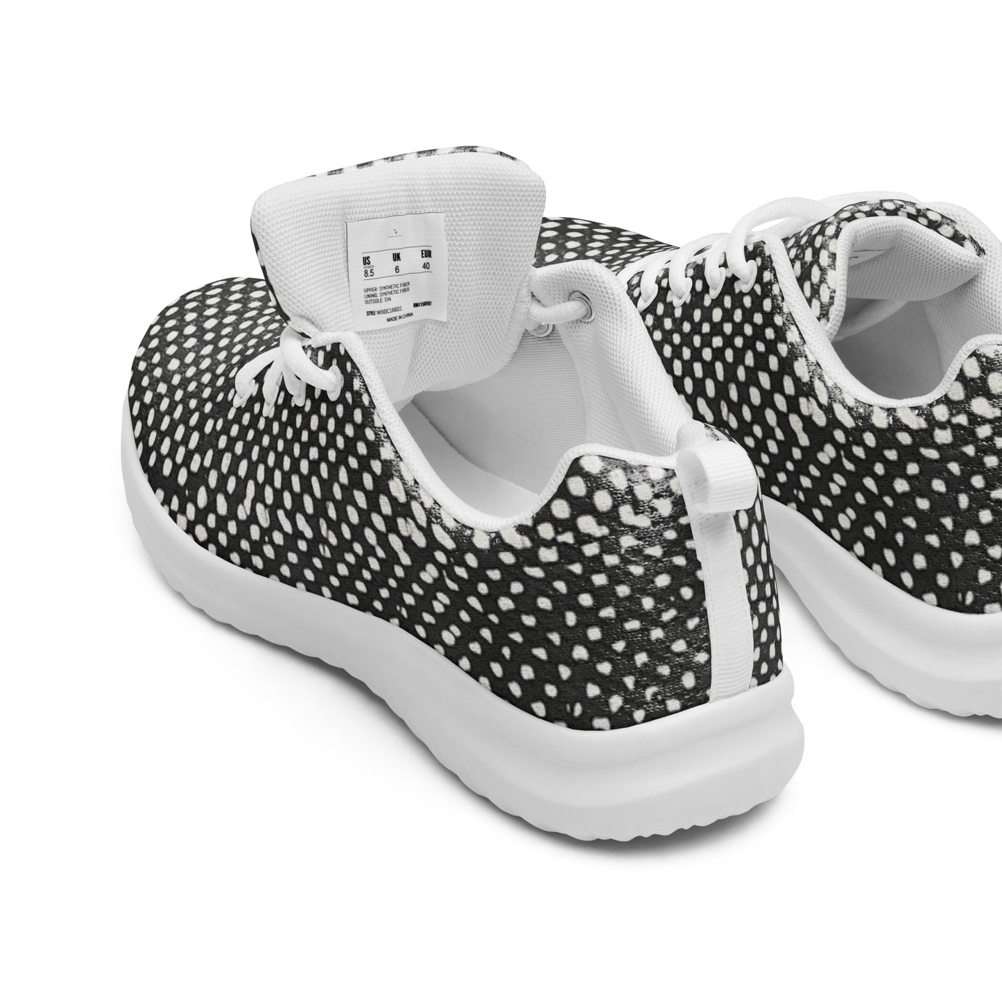 Black White Polka Dots Men’s athletic shoes