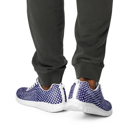 Purple White Dots Men’s athletic shoes