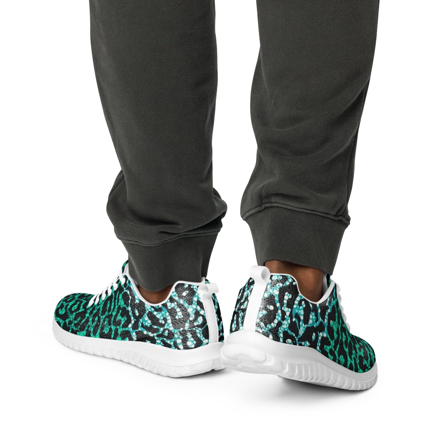 Green Leopard Men’s athletic shoes