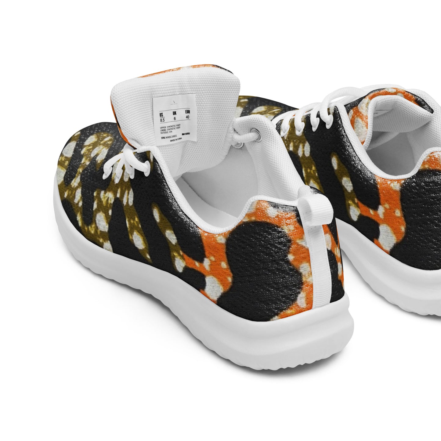 Green Orange Leopard Men’s athletic shoes