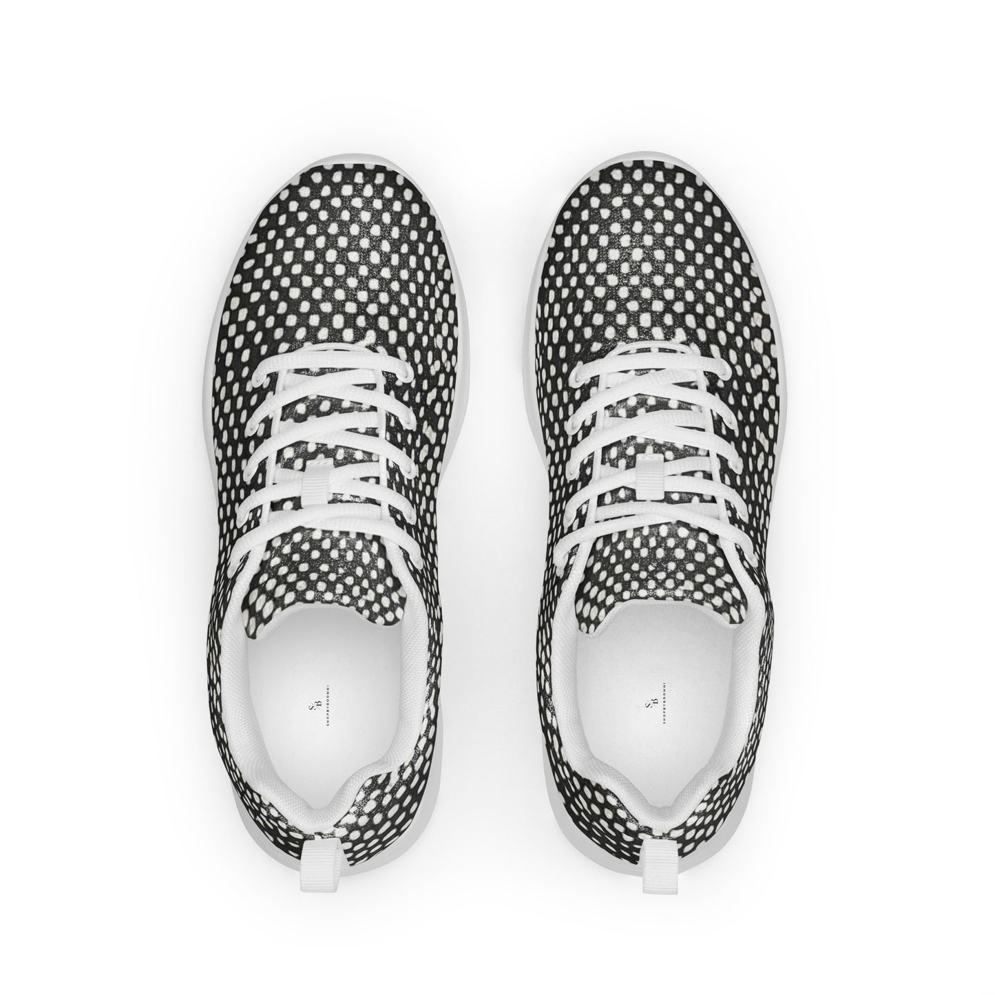 Black White Polka Dots Men’s athletic shoes