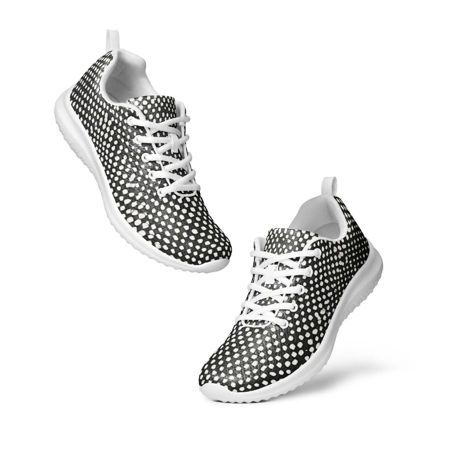 Black White Polka Dots Men’s athletic shoes