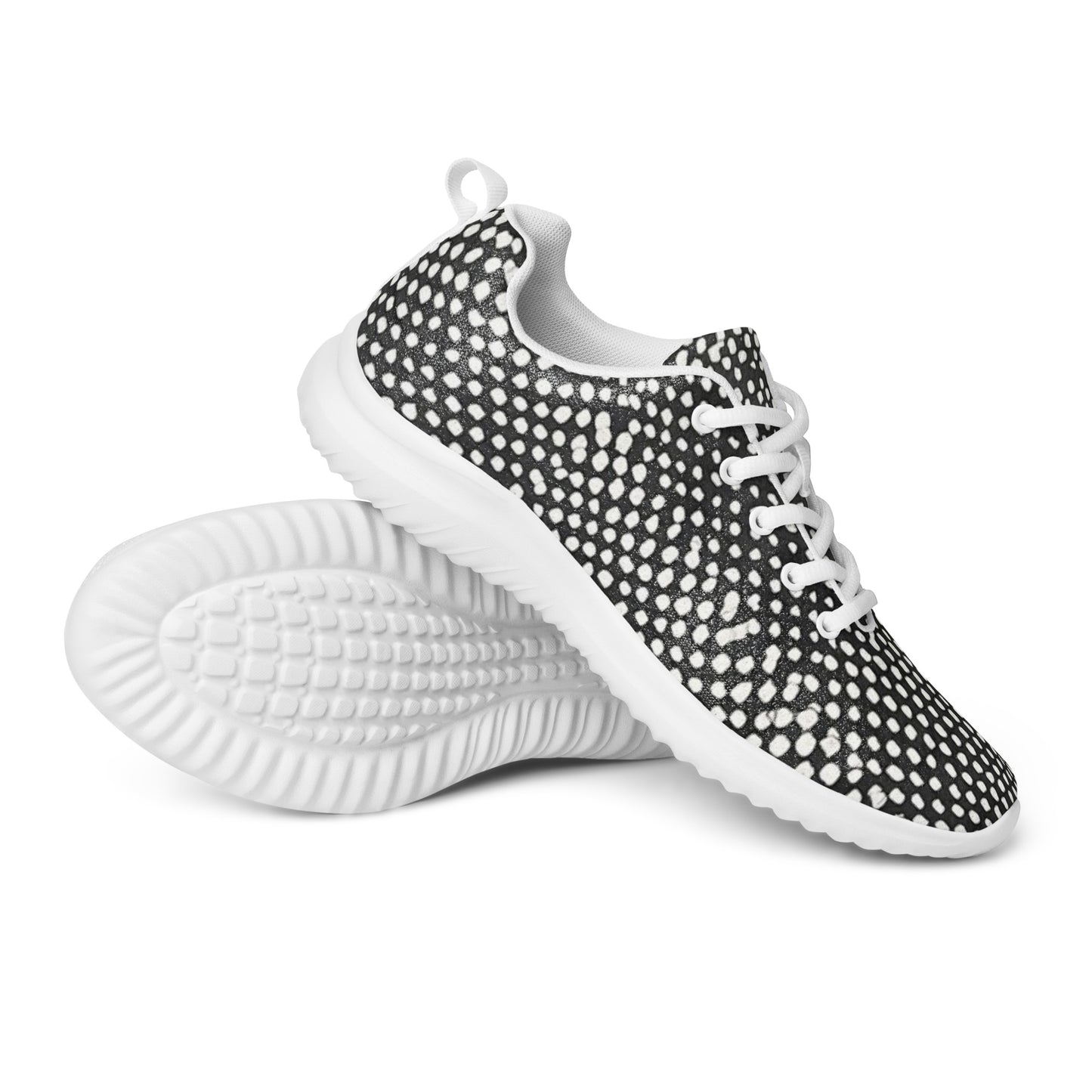 Black White Polka Dots Men’s athletic shoes