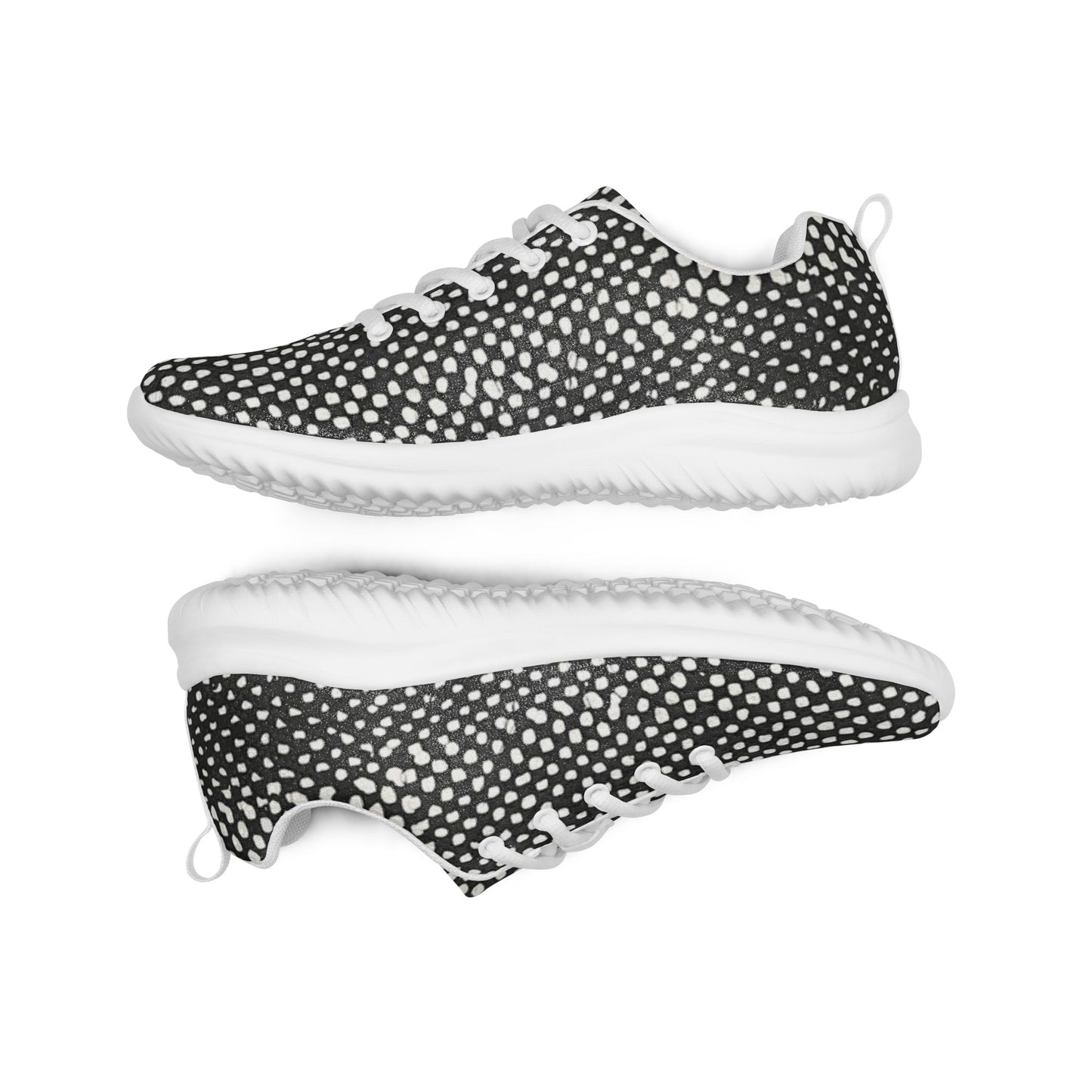 Black White Polka Dots Men’s athletic shoes