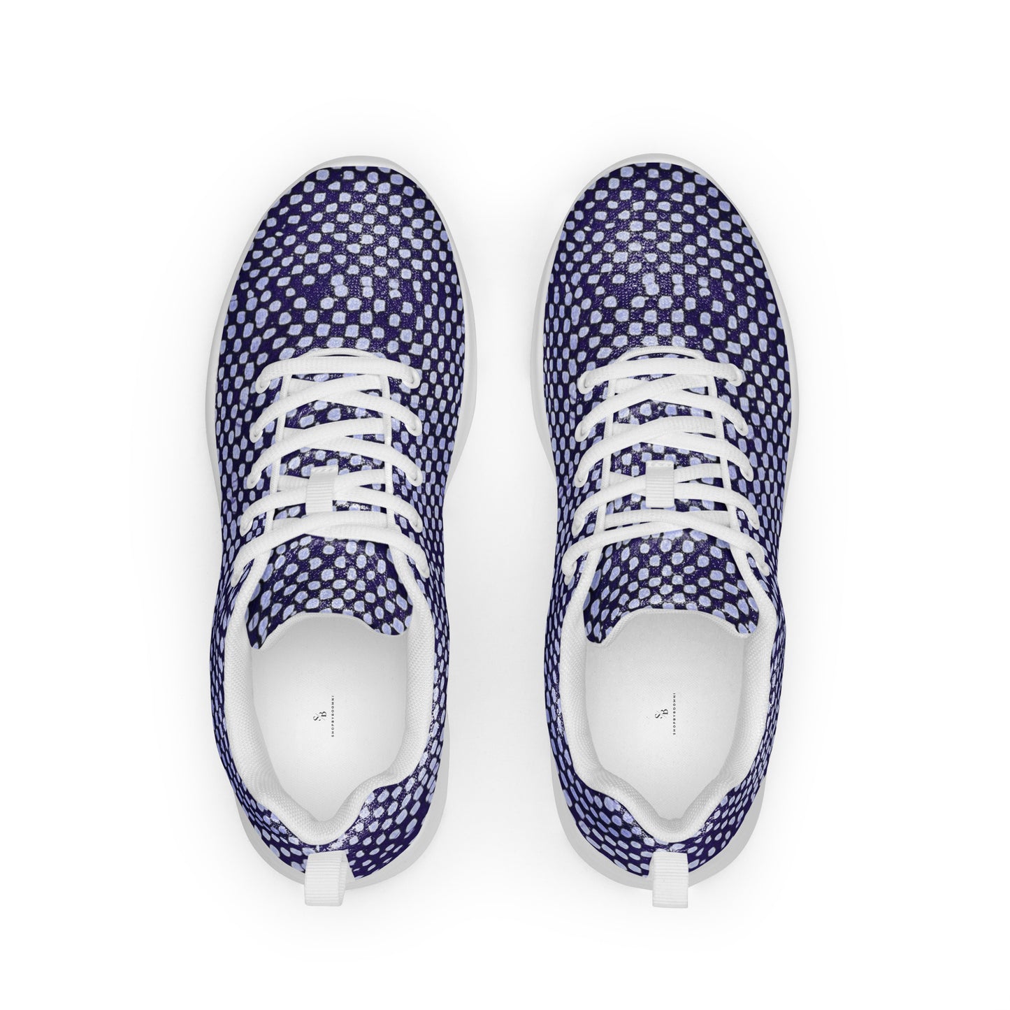 Purple White Dots Men’s athletic shoes