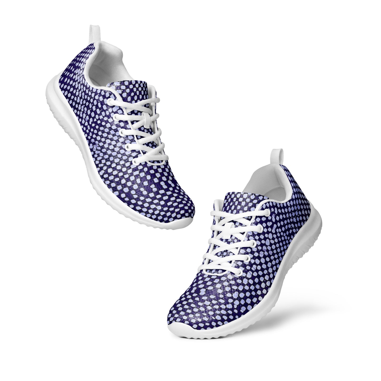 Purple White Dots Men’s athletic shoes