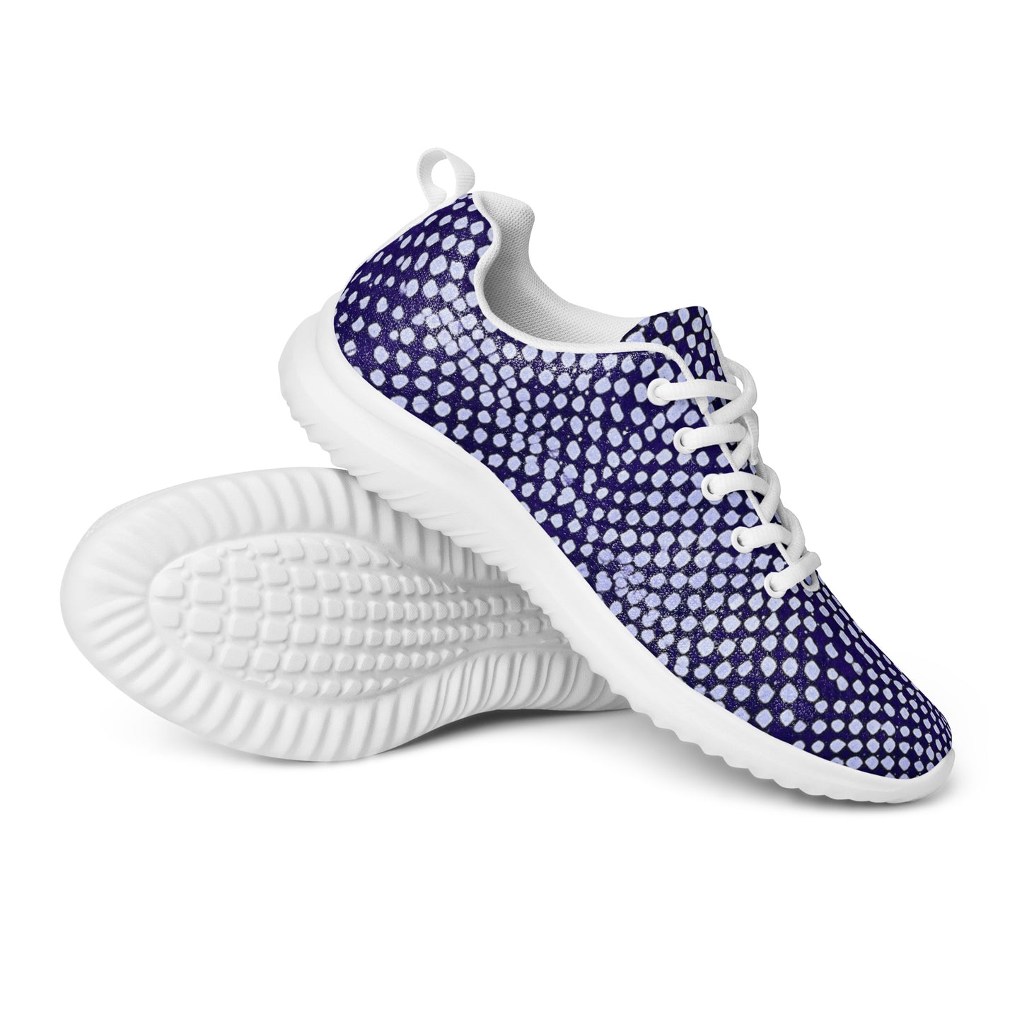 Purple White Dots Men’s athletic shoes