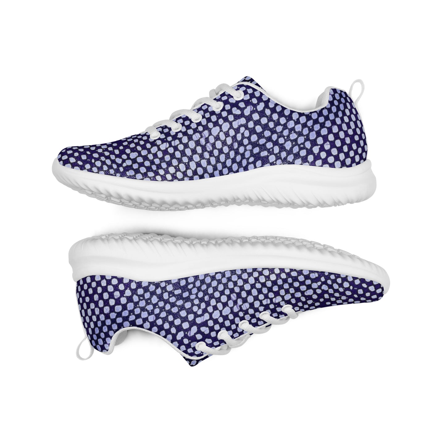 Purple White Dots Men’s athletic shoes