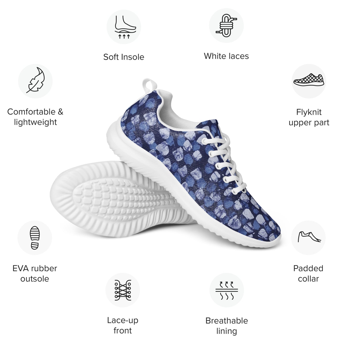 Blue Dotted Men’s athletic shoes