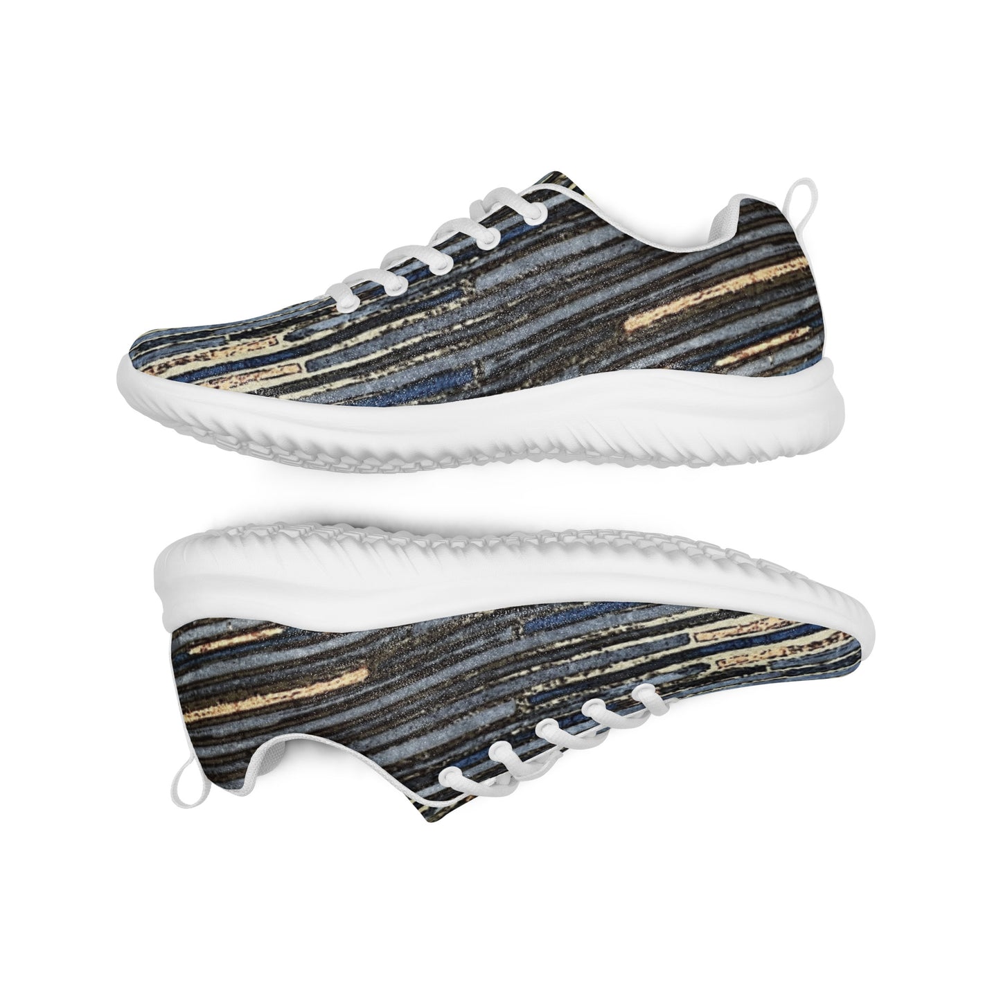 Blue Peach Stripes Men’s athletic shoes