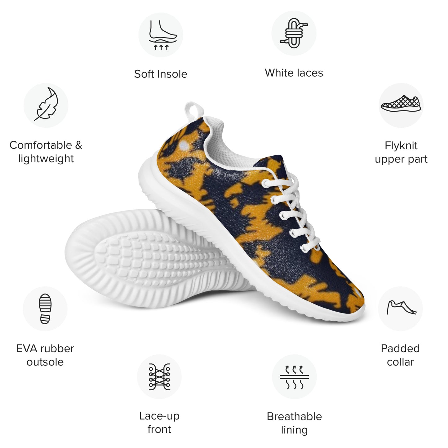 Yellow Leopard Men’s athletic shoes