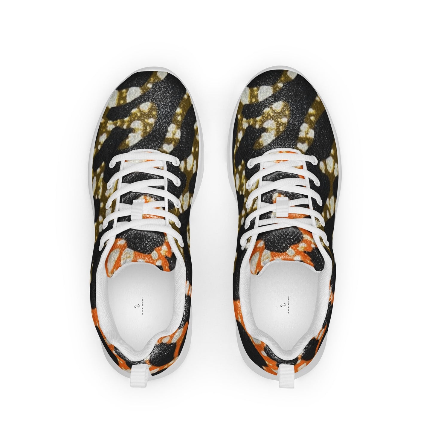 Green Orange Leopard Men’s athletic shoes