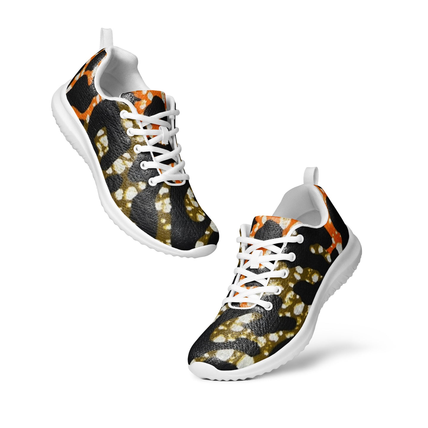 Green Orange Leopard Men’s athletic shoes