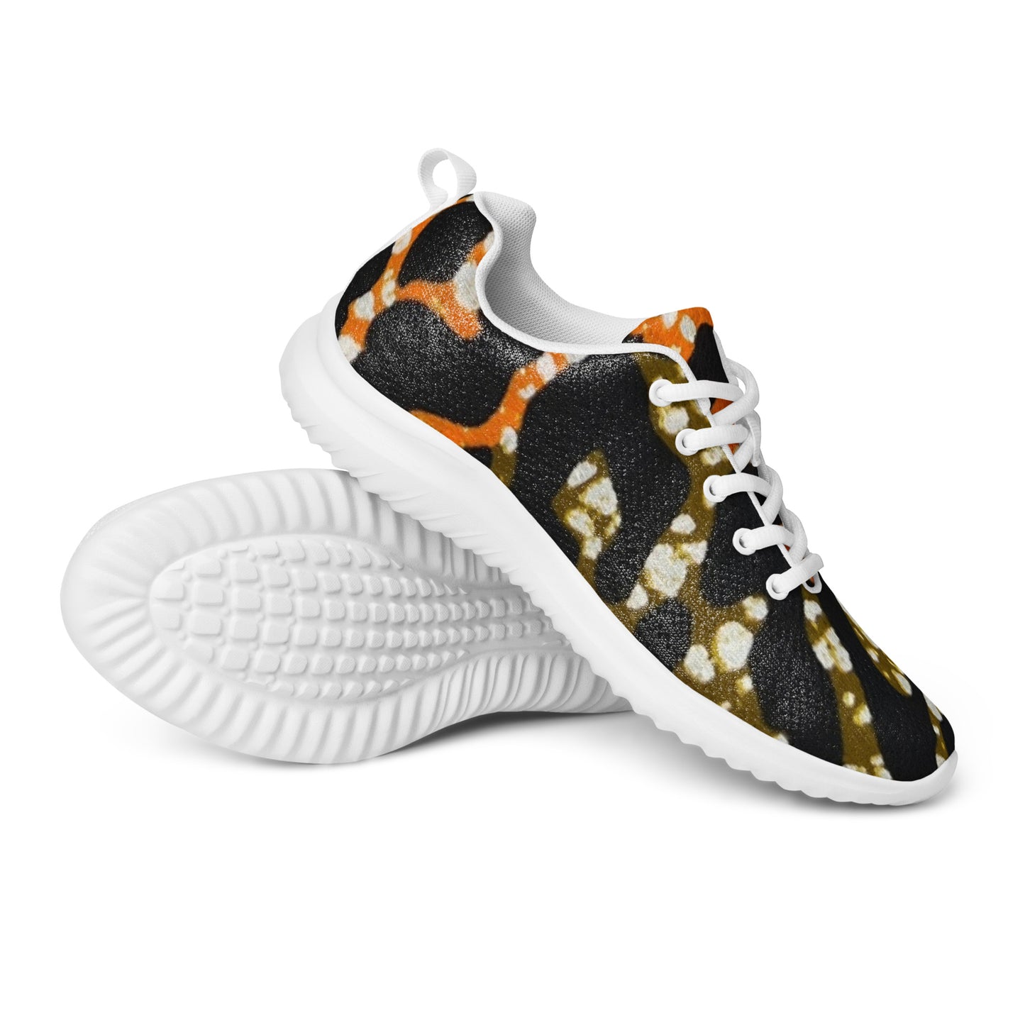 Green Orange Leopard Men’s athletic shoes