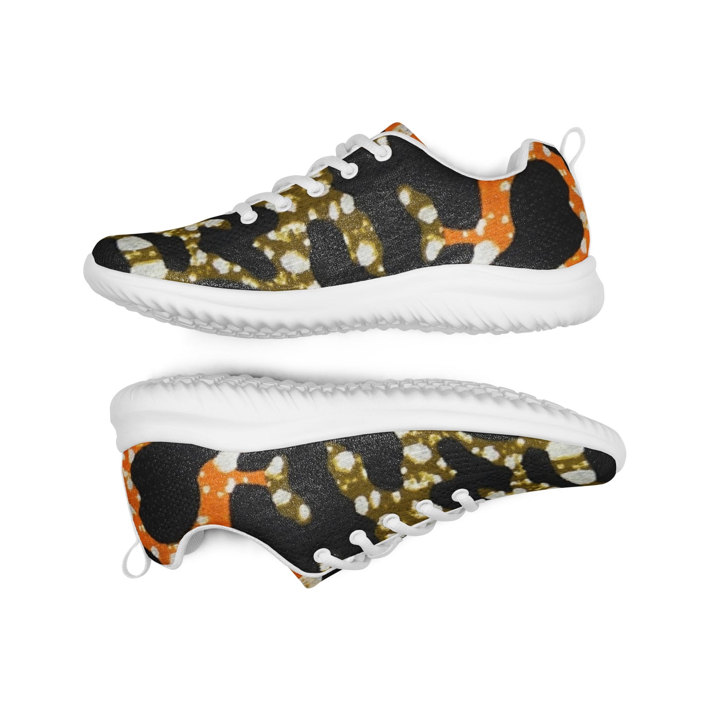 Green Orange Leopard Men’s athletic shoes