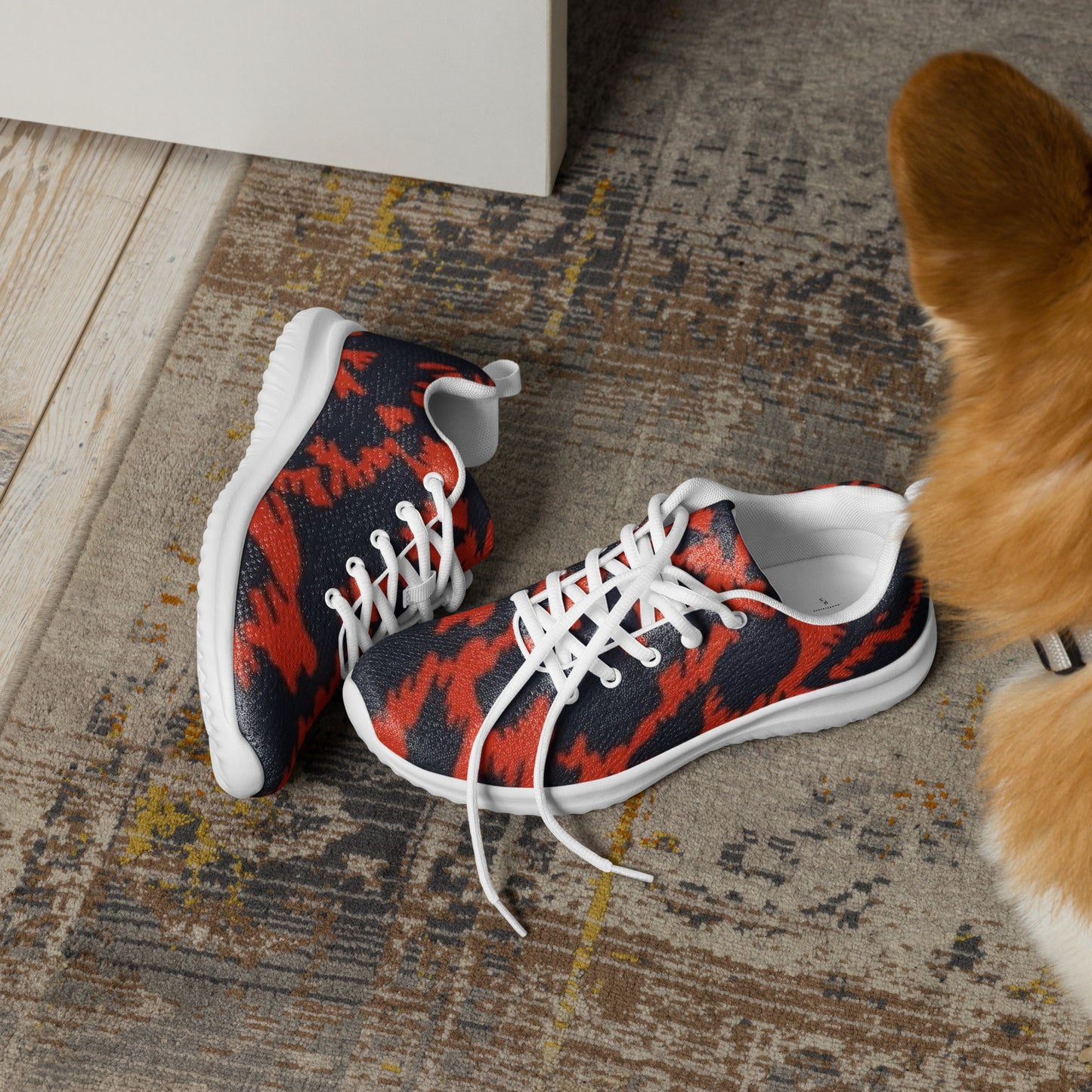 Orange Leopard Men’s athletic shoes