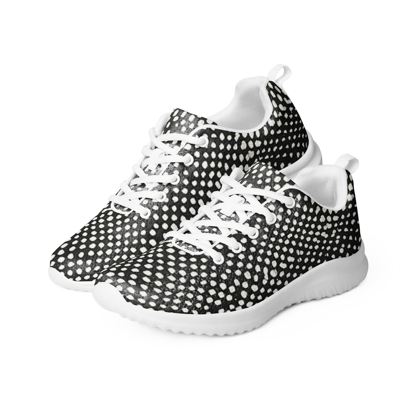 Black White Polka Dots Men’s athletic shoes