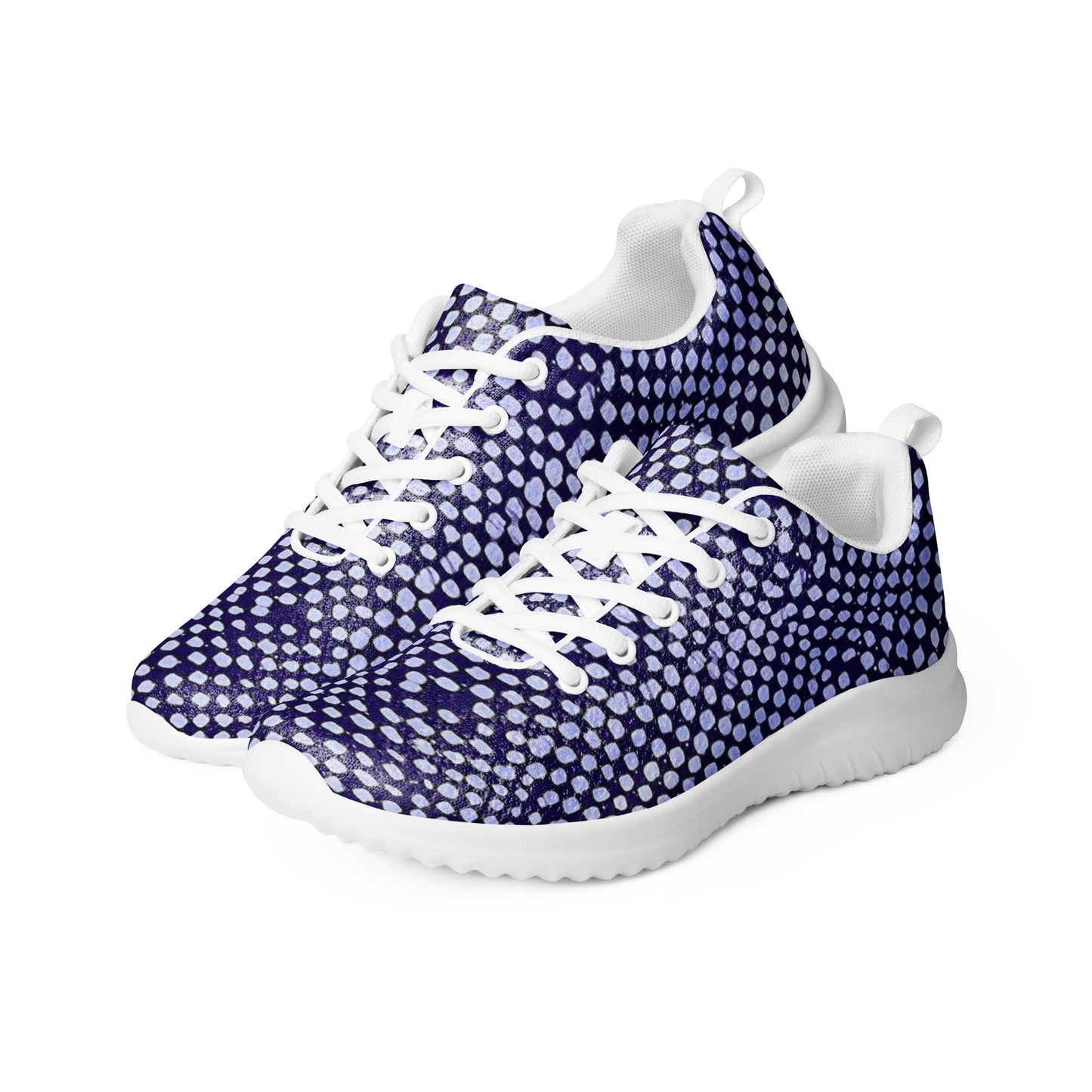 Purple White Dots Men’s athletic shoes