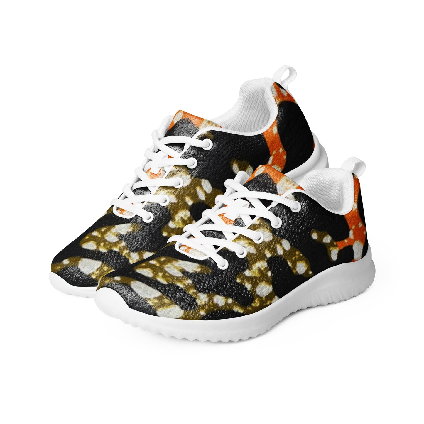 Green Orange Leopard Men’s athletic shoes