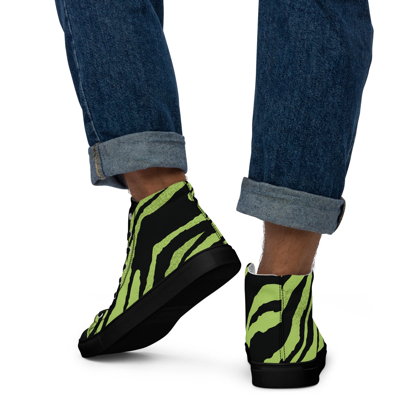 Green Tiger Men’s high top canvas shoes