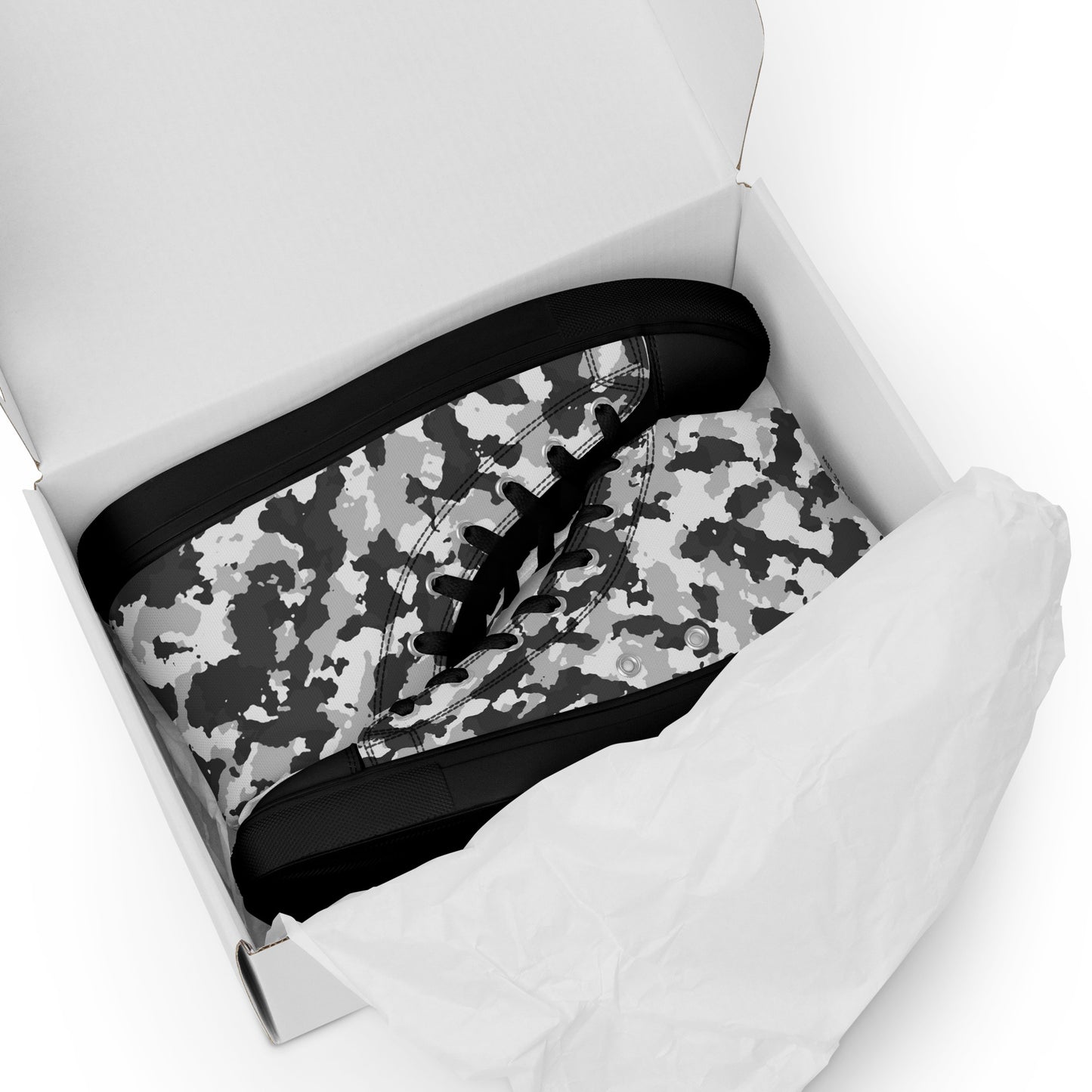 Camouflage Men’s high top canvas shoes