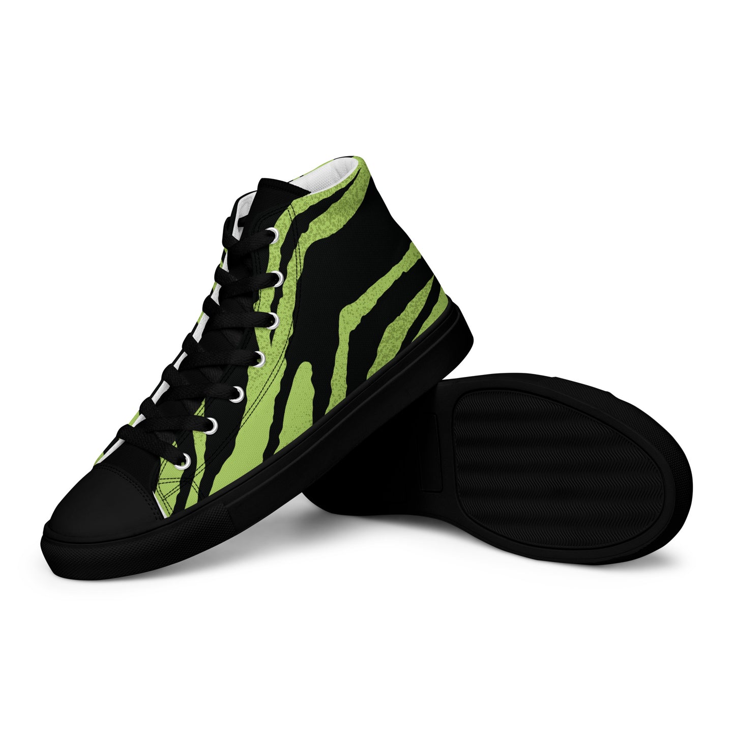 Green Tiger Men’s high top canvas shoes