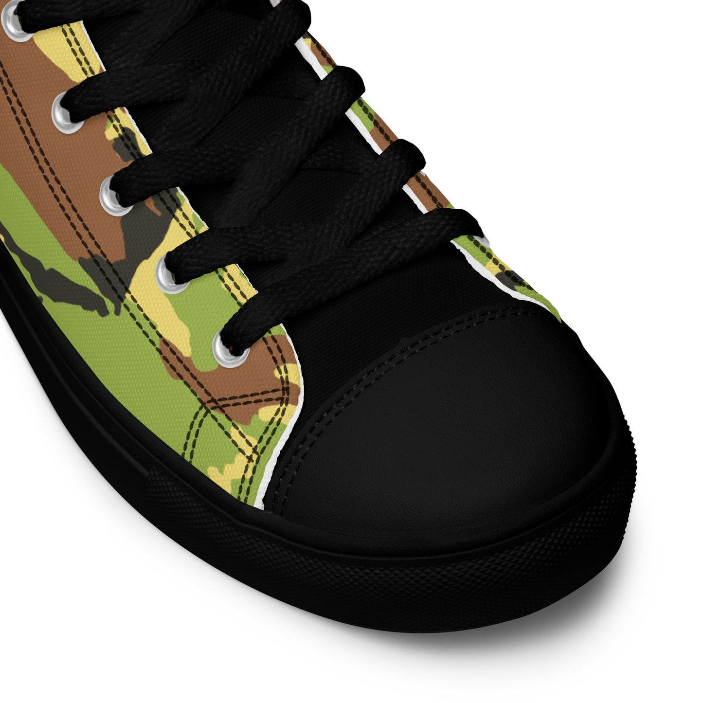 Green Camo Men’s high top canvas shoes