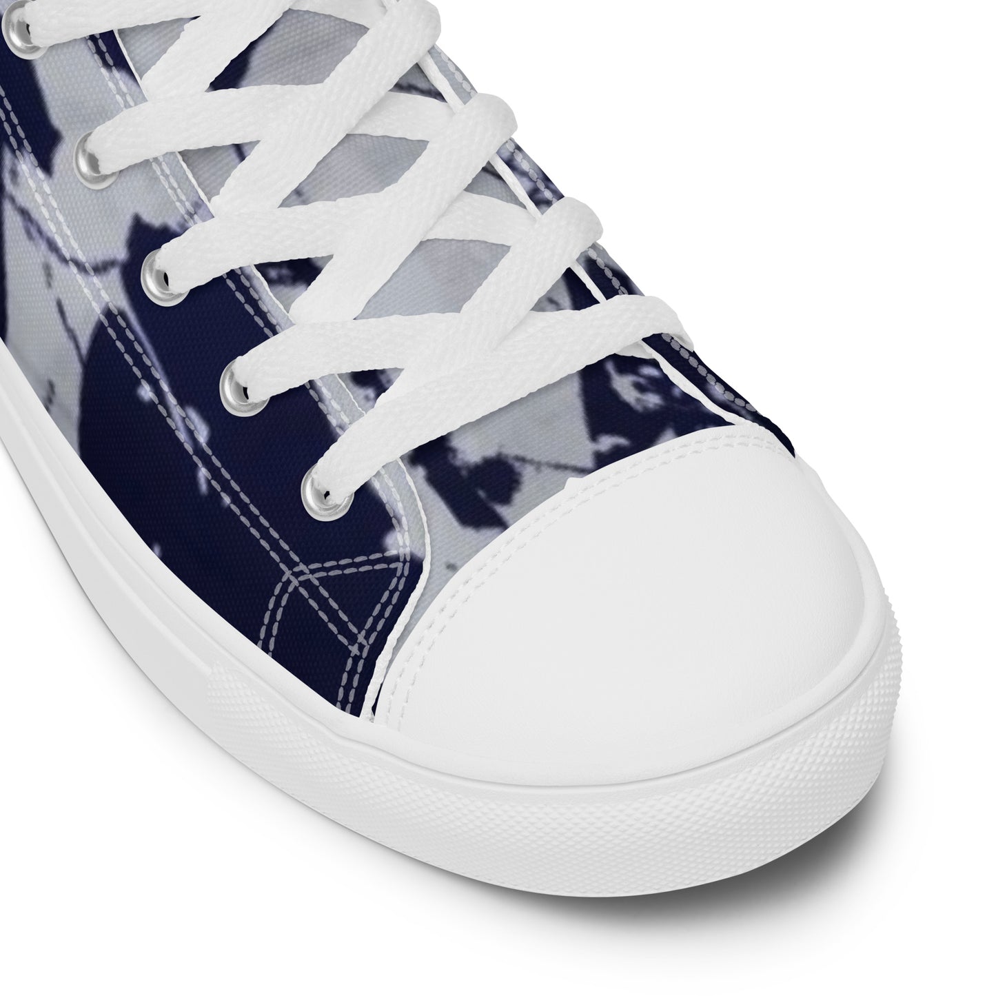 Indigo Adire Men’s high top canvas shoes