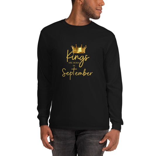 Kings Are Born In September Men’s Long Sleeve Shirt