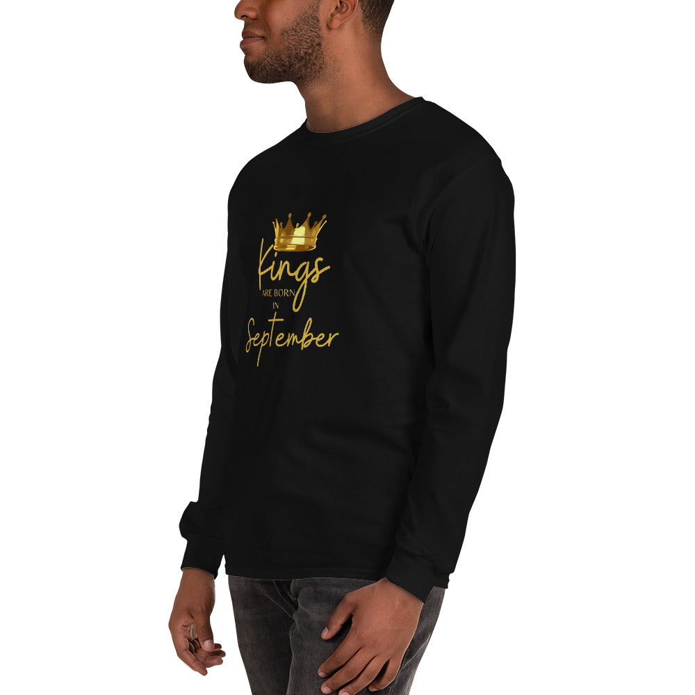 Kings Are Born In September Men’s Long Sleeve Shirt