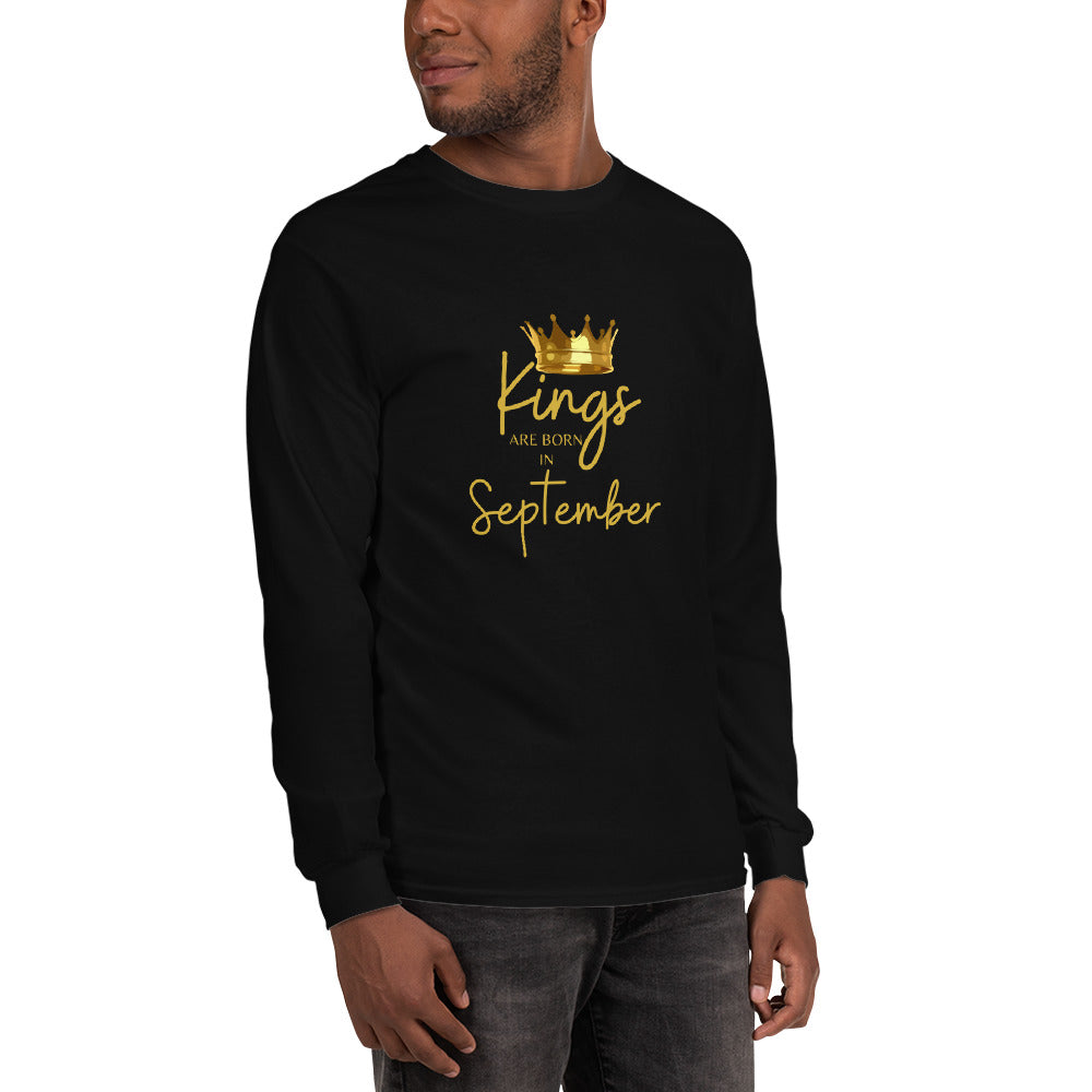 Kings Are Born In September Men’s Long Sleeve Shirt