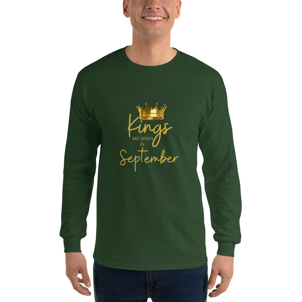 Kings Are Born In September Men’s Long Sleeve Shirt