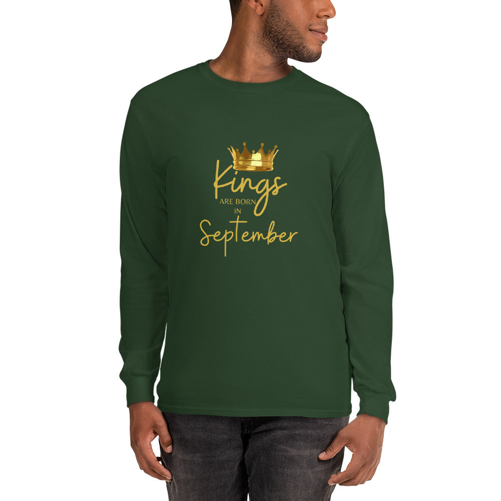 Kings Are Born In September Men’s Long Sleeve Shirt