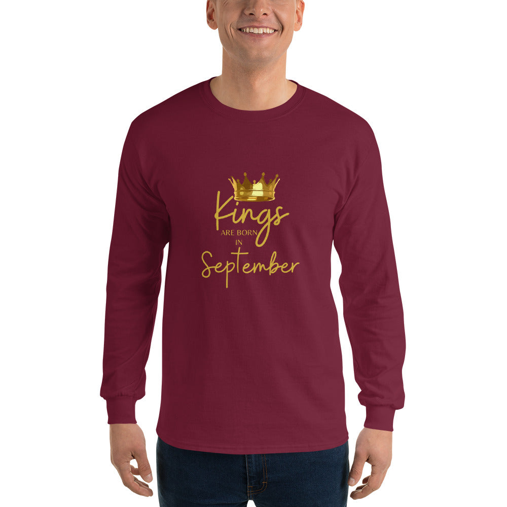 Kings Are Born In September Men’s Long Sleeve Shirt