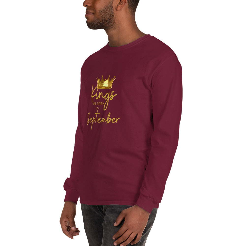 Kings Are Born In September Men’s Long Sleeve Shirt