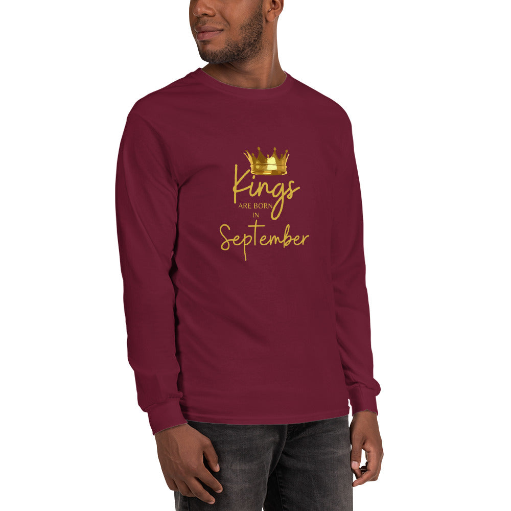 Kings Are Born In September Men’s Long Sleeve Shirt