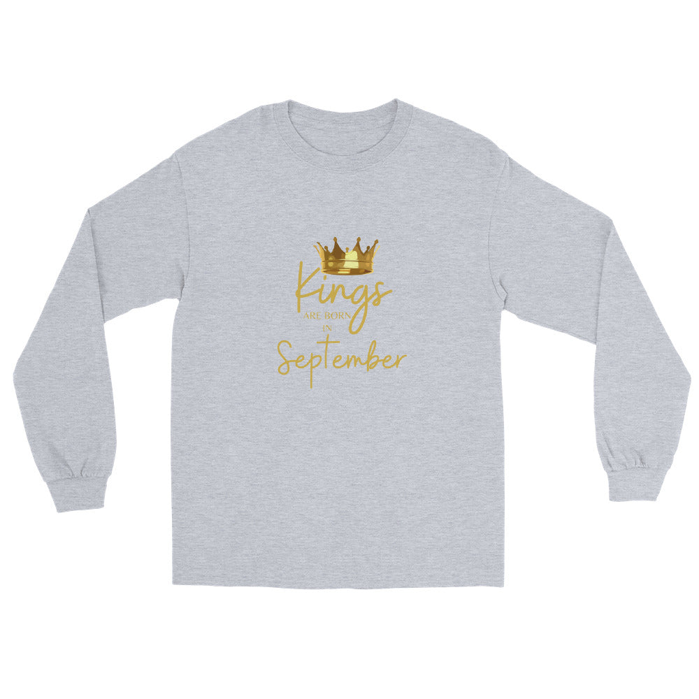 Kings Are Born In September Men’s Long Sleeve Shirt