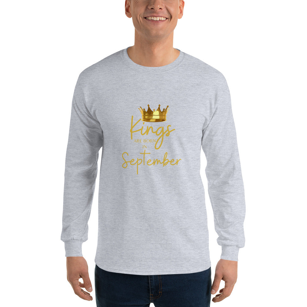 Kings Are Born In September Men’s Long Sleeve Shirt