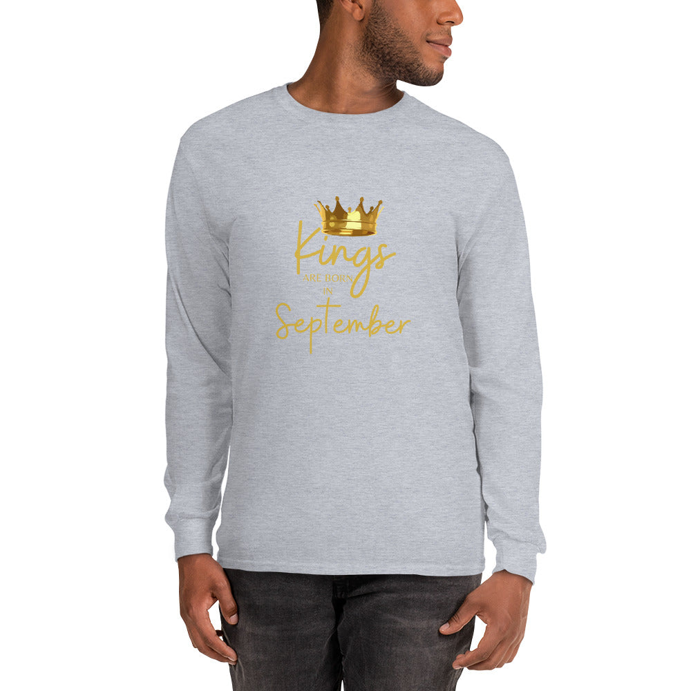 Kings Are Born In September Men’s Long Sleeve Shirt