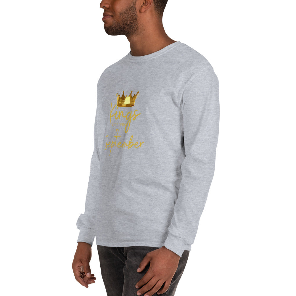 Kings Are Born In September Men’s Long Sleeve Shirt