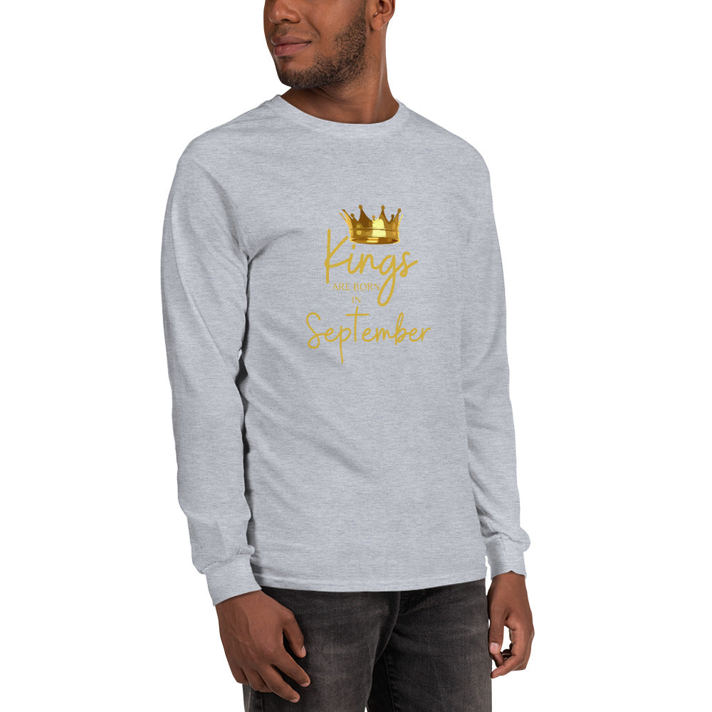 Kings Are Born In September Men’s Long Sleeve Shirt