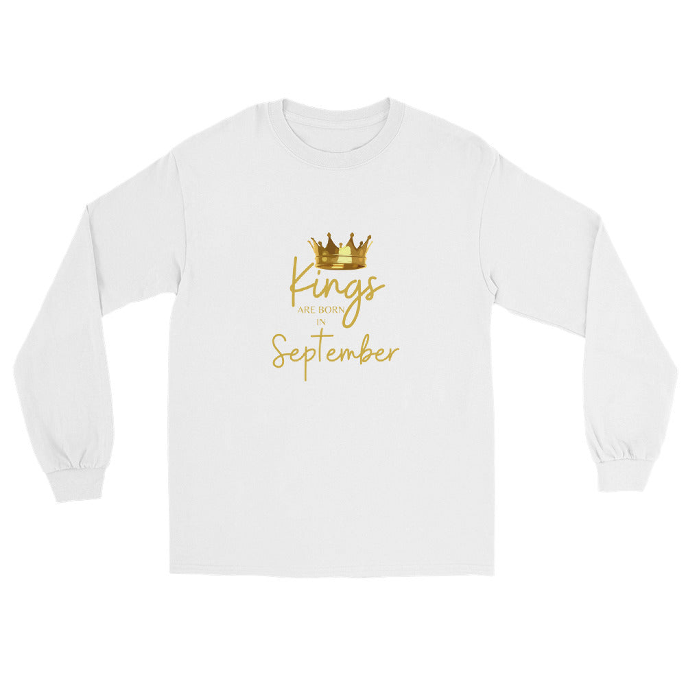 Kings Are Born In September Men’s Long Sleeve Shirt