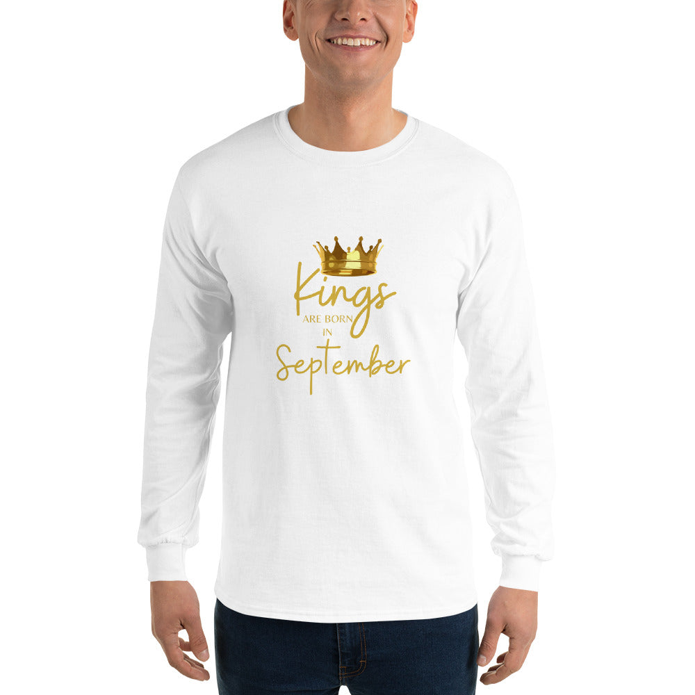 Kings Are Born In September Men’s Long Sleeve Shirt