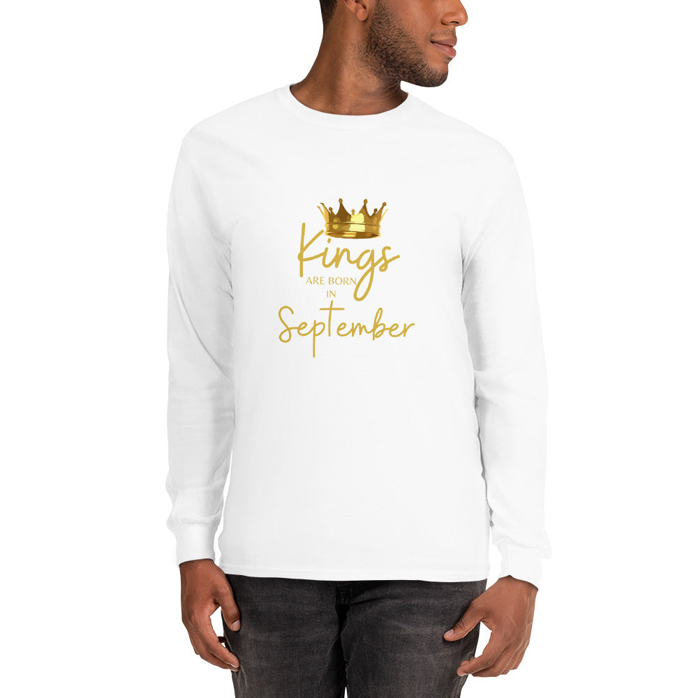 Kings Are Born In September Men’s Long Sleeve Shirt